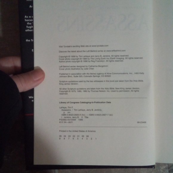 Assassins Left Behind Series #6 Tim LaHaye First Edition Hardcover Book - Picture 6 of 6
